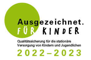 Logo: Gütesiegel "Ausgezeichnet. FÜR Kinder"