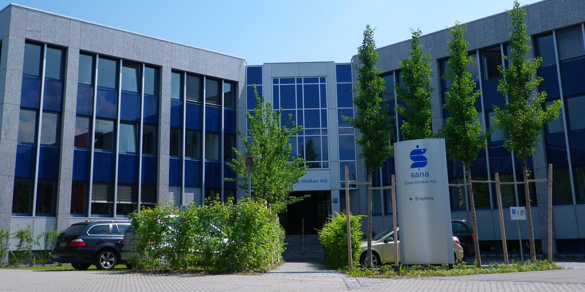 Foto von der Sana-Zentrale in Ismaning.
